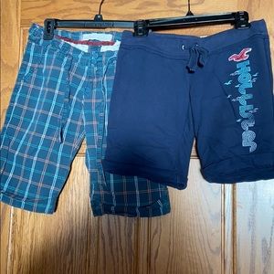 Hollister girls shorts size 3 and small used